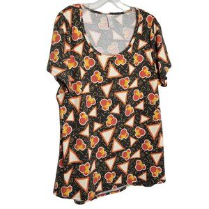LuLaRoe Disney 2XL Tunic Top Minnie Mouse Geometric Print 90s Vibes Boho Scoop